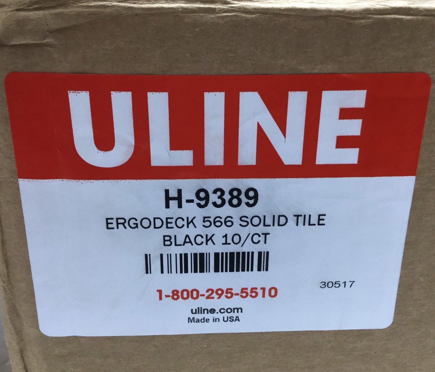 New Box of 10 ULINE H-9389 Wearwell ErgoDeck Solid Interlocking Mat Tiles 18" x 18"