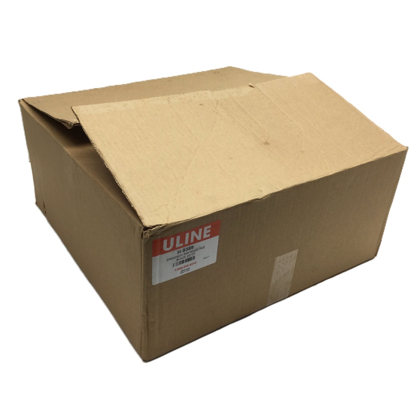 New Box of 10 ULINE H-9389 Wearwell ErgoDeck Solid Interlocking Mat Tiles 18" x 18"