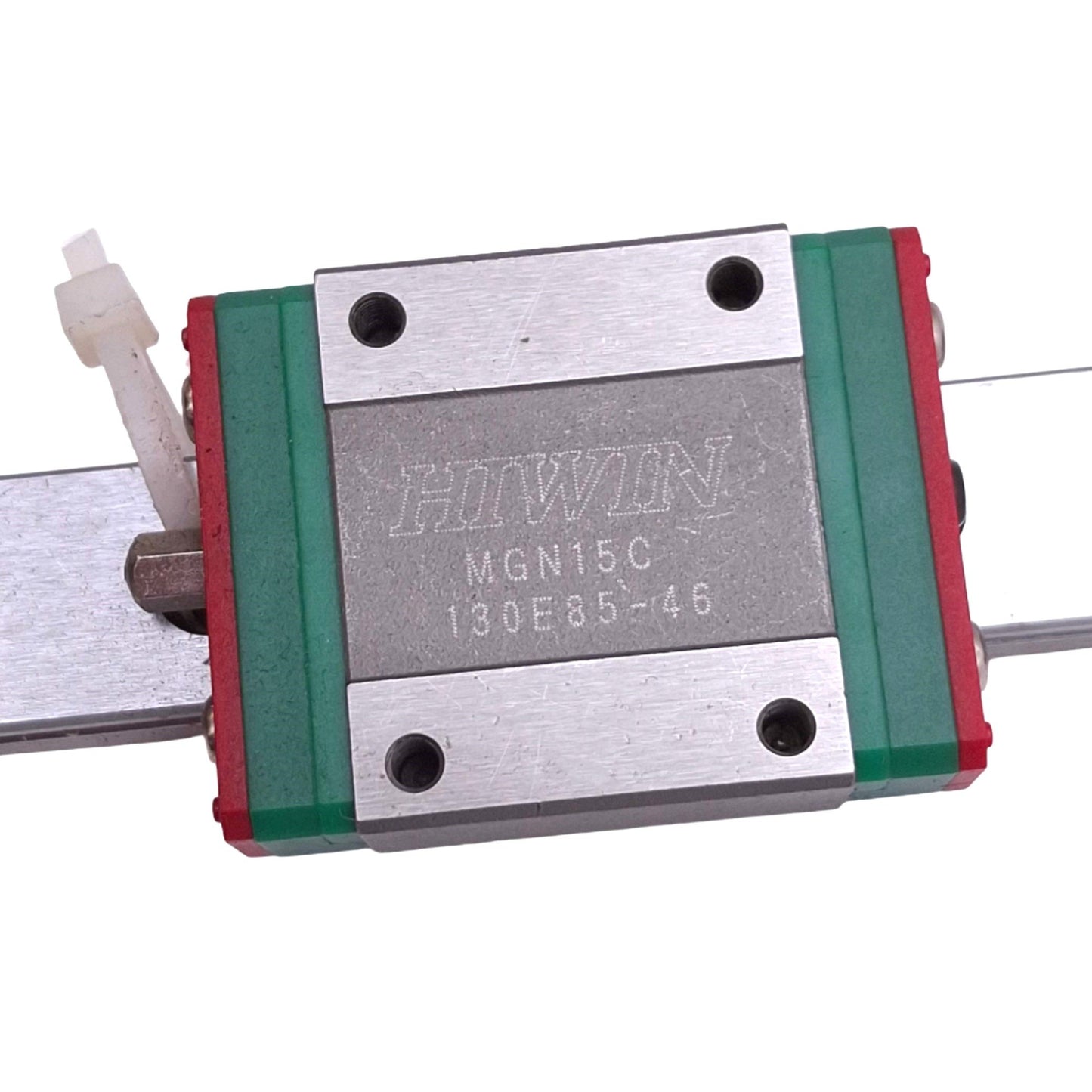 Used Hiwin MGN15C (2x) Miniature Linear Guideway Blocks w/ 15x280mm Rail, 5.59kN Max