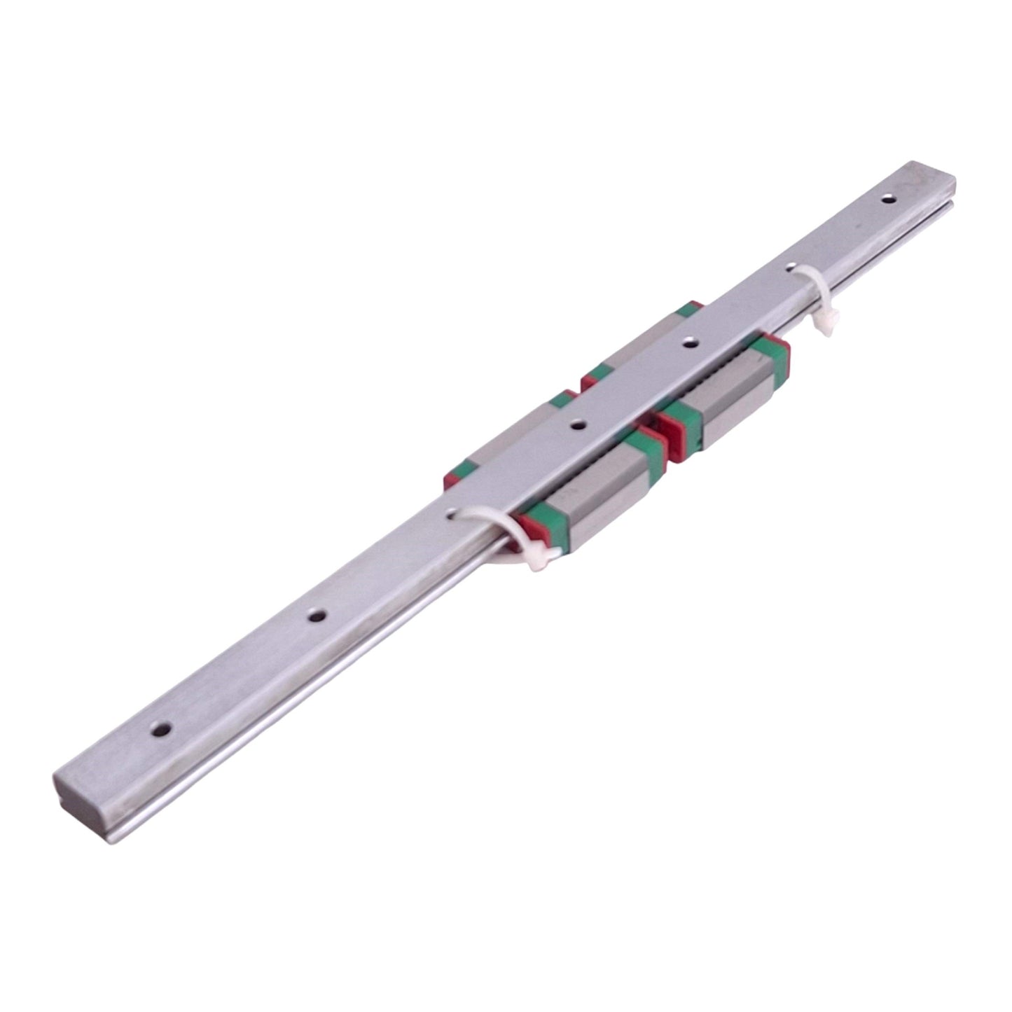 Used Hiwin MGN15C (2x) Miniature Linear Guideway Blocks w/ 15x280mm Rail, 5.59kN Max
