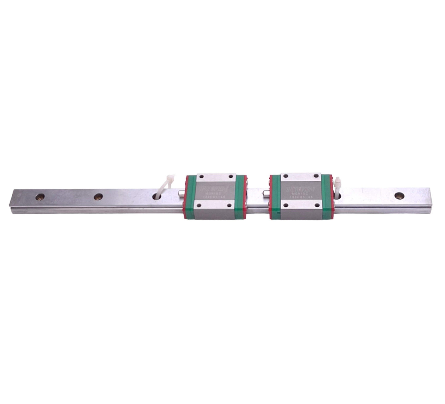 Used Hiwin MGN15C (2x) Miniature Linear Guideway Blocks w/ 15x280mm Rail, 5.59kN Max