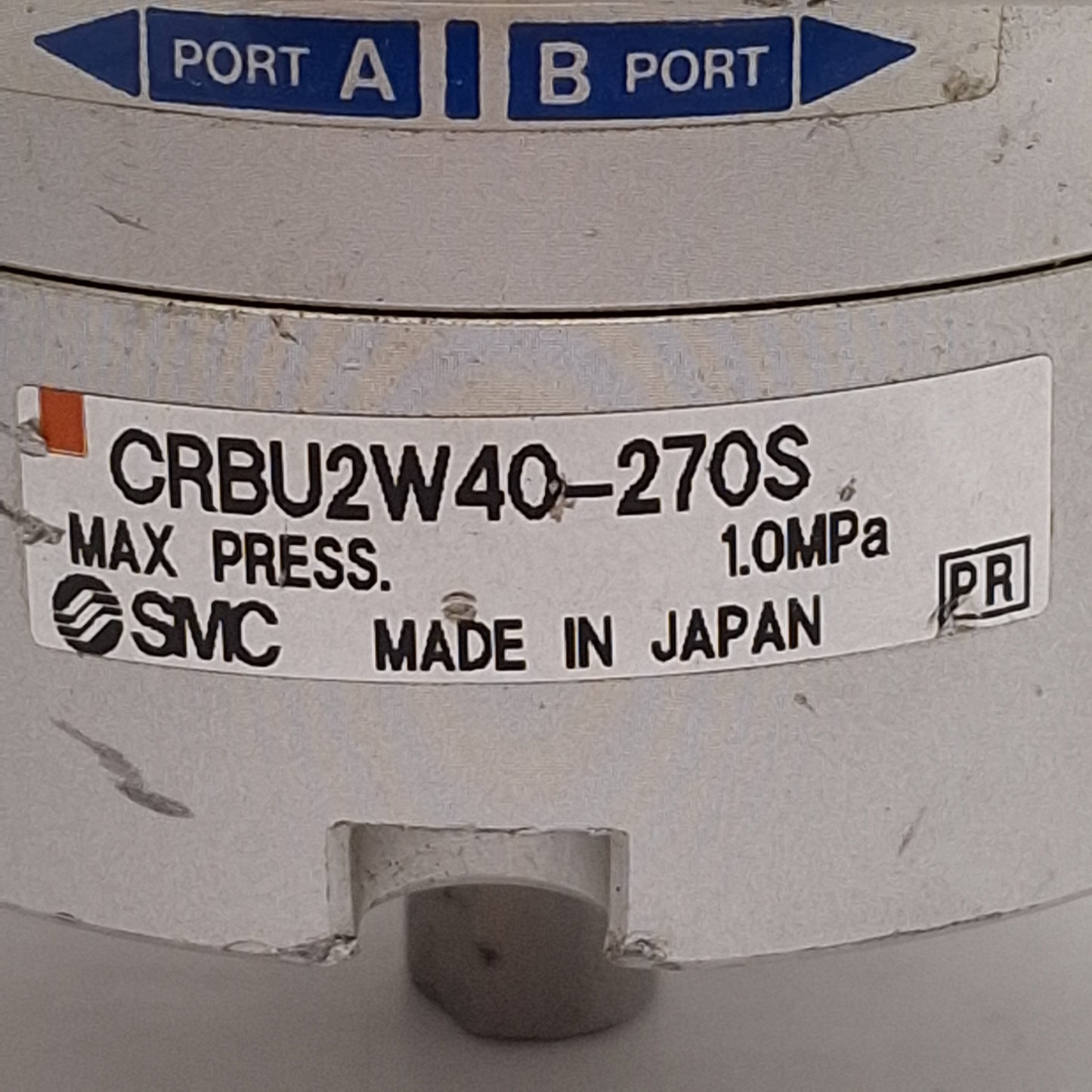 Used SMC CRBU2W40-270S Rotary Actuator, 270°, 1.0MPa, ø10mm Double Shaft, M5 Ports