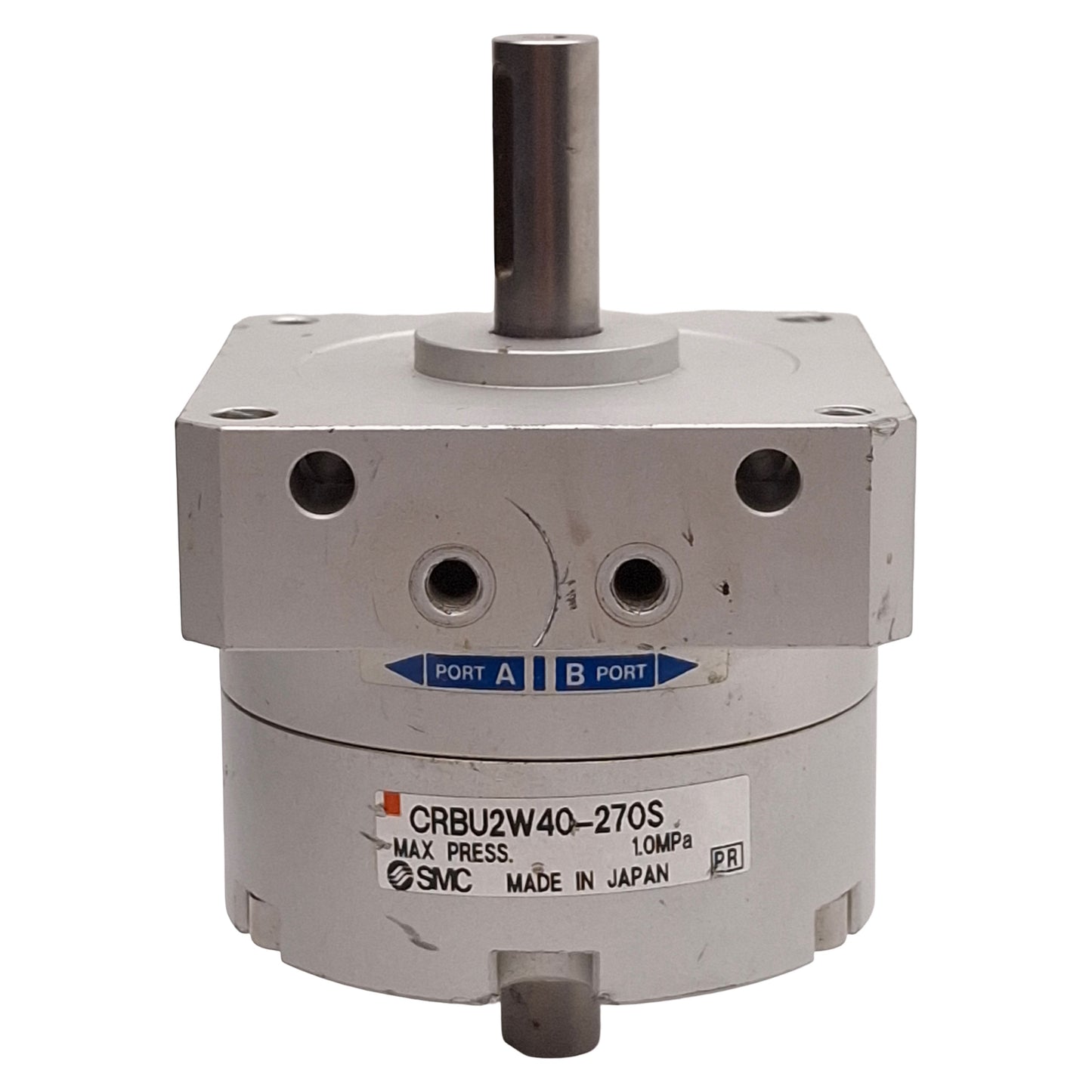 Used SMC CRBU2W40-270S Rotary Actuator, 270°, 1.0MPa, ø10mm Double Shaft, M5 Ports