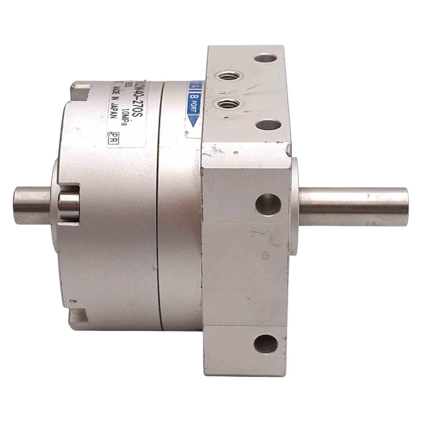 Used SMC CRBU2W40-270S Rotary Actuator, 270°, 1.0MPa, ø10mm Double Shaft, M5 Ports