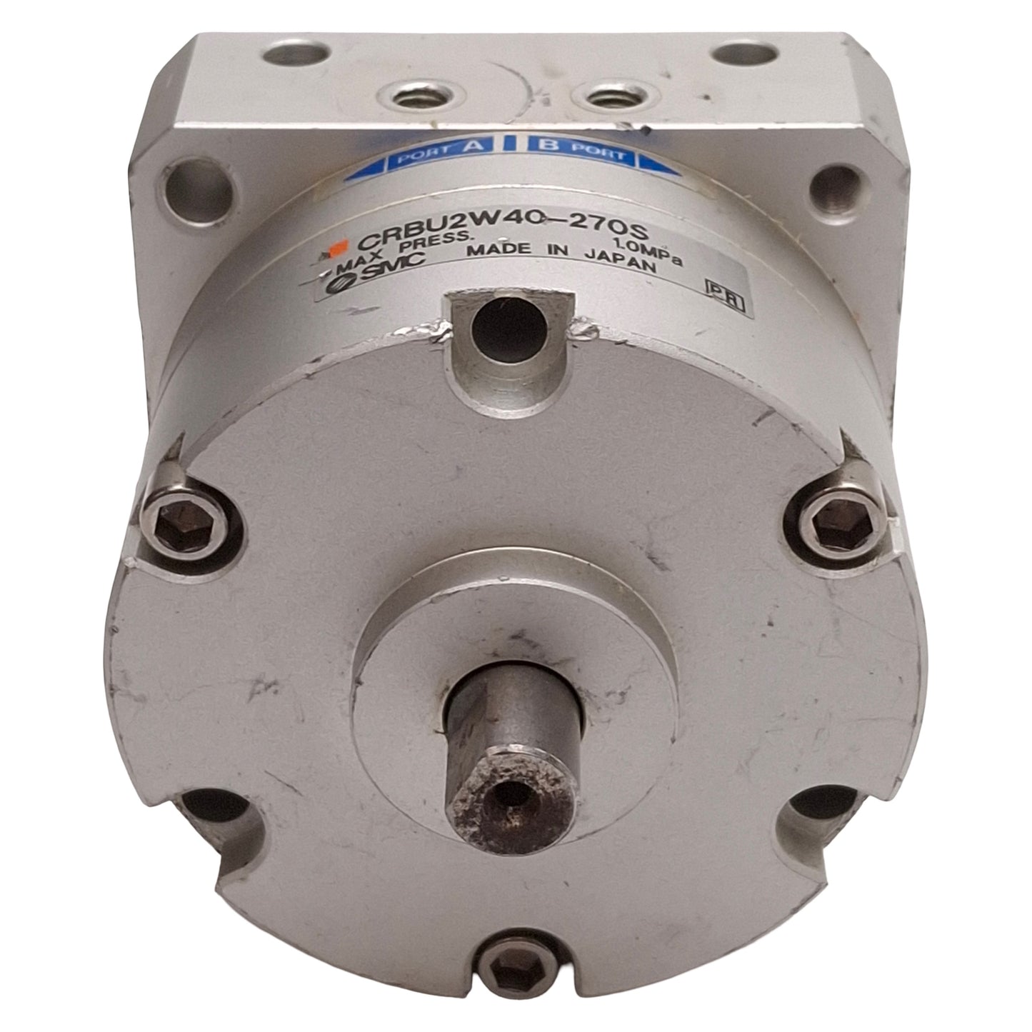 Used SMC CRBU2W40-270S Rotary Actuator, 270°, 1.0MPa, ø10mm Double Shaft, M5 Ports