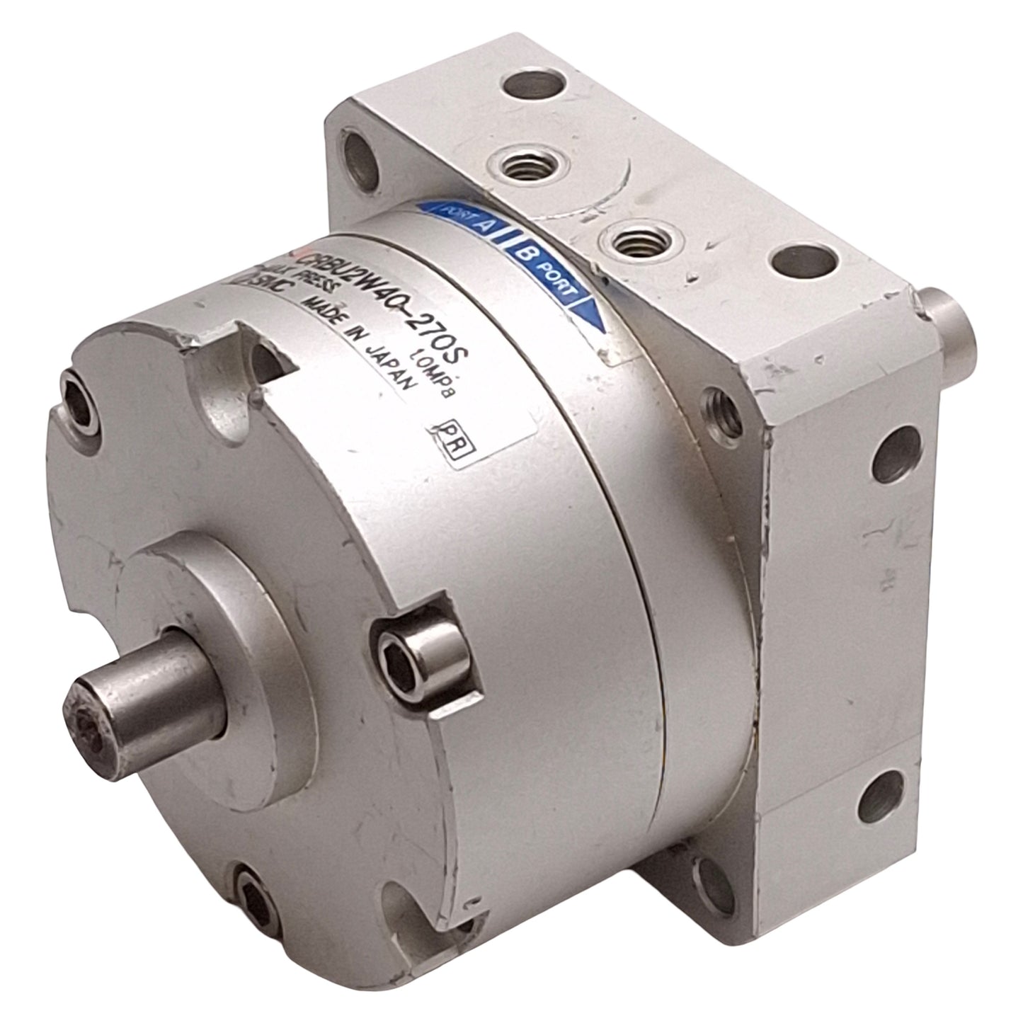 Used SMC CRBU2W40-270S Rotary Actuator, 270°, 1.0MPa, ø10mm Double Shaft, M5 Ports