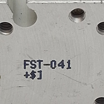Used Bimba FST-041 Square Flat-1 Cylinder, ø3/4in Bore, 1in Stroke, #10-32, 150psi