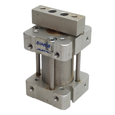 Used Bimba FST-041 Square Flat-1 Cylinder, ø3/4in Bore, 1in Stroke, #10-32, 150psi