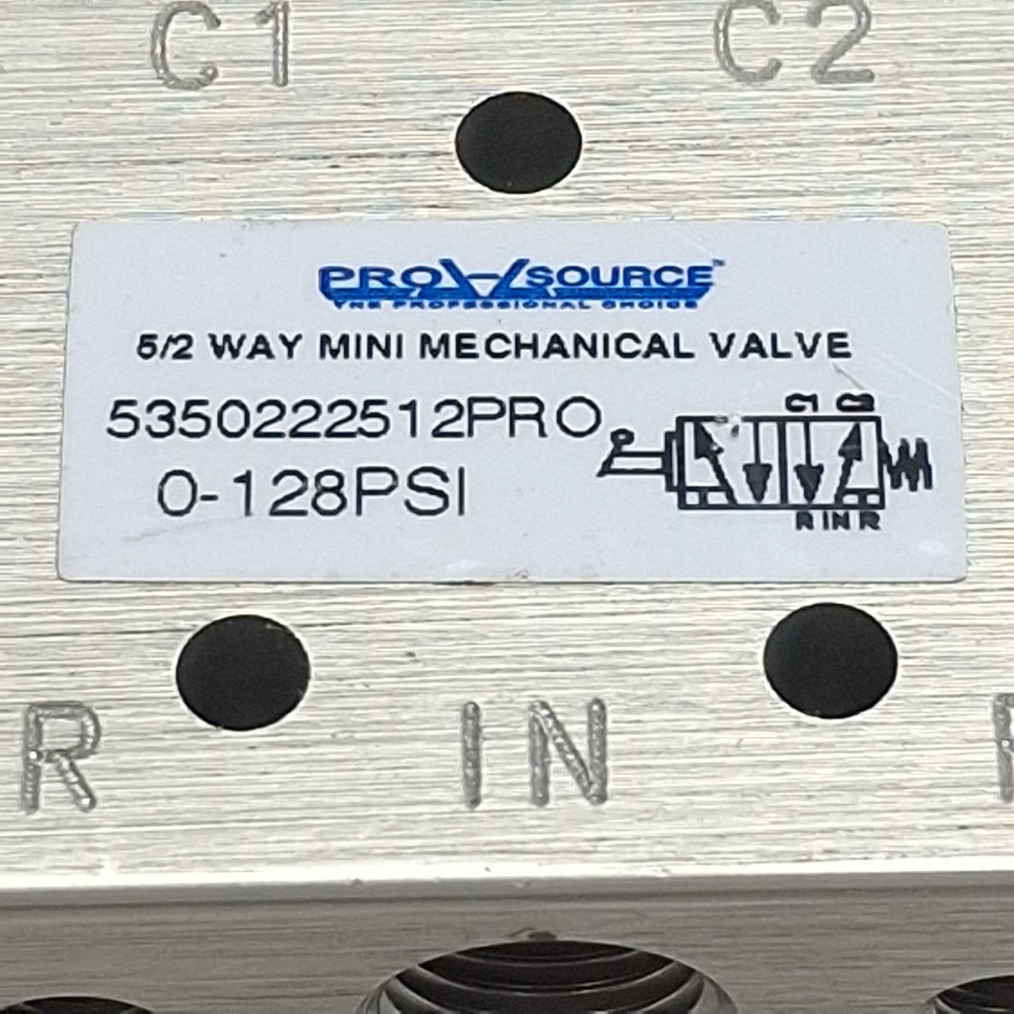 Used Pro-Source 5350222512PRO Toggle Valve, 5/2-Way, 1/8in NPT, 0-128psi, 0.34Cv