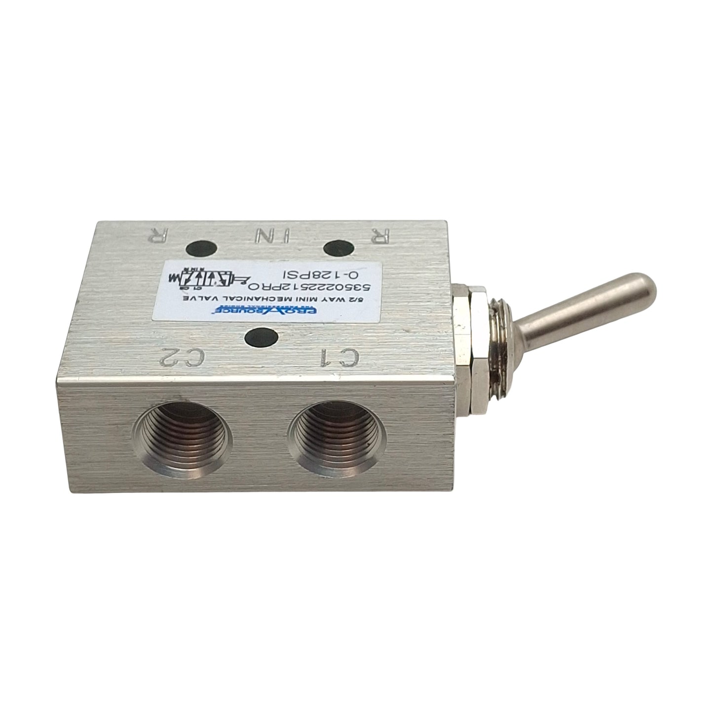 Used Pro-Source 5350222512PRO Toggle Valve, 5/2-Way, 1/8in NPT, 0-128psi, 0.34Cv