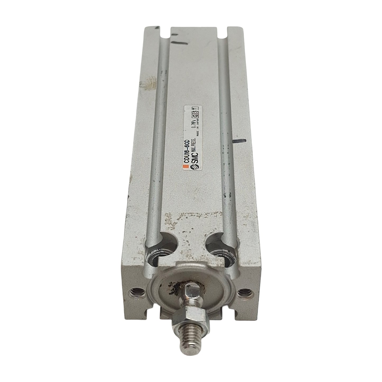 Used SMC CDU16-60D Pneumatic Compact Cylinder, ø16mm, 60mm Stroke, 0.7MPa, M5 x 0.8