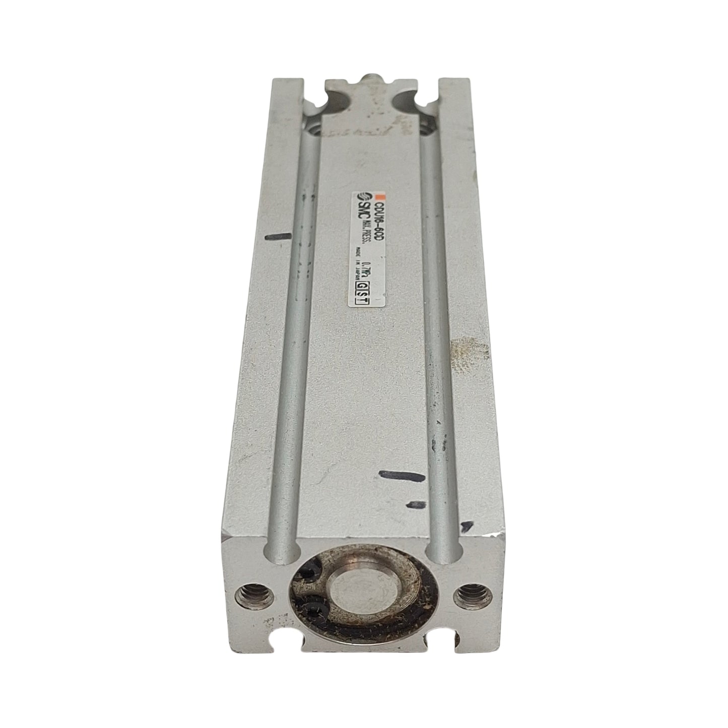Used SMC CDU16-60D Pneumatic Compact Cylinder, ø16mm, 60mm Stroke, 0.7MPa, M5 x 0.8