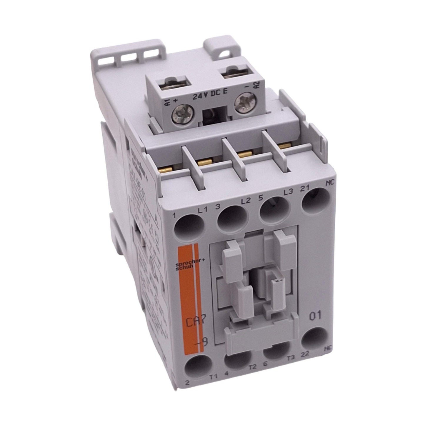 New Sprecher & Schuh CA7-9E-01-24E Contactor, 3-Pole + 1NC Aux, 32A Max, 24VDC Coil