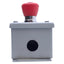 Used Hoffman E1PBG Enclosure with Illuminated E-Stop Maintained 1NO + 2NC, 24VAC/DC