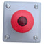 Used Hoffman E1PBG Enclosure with Illuminated E-Stop Maintained 1NO + 2NC, 24VAC/DC