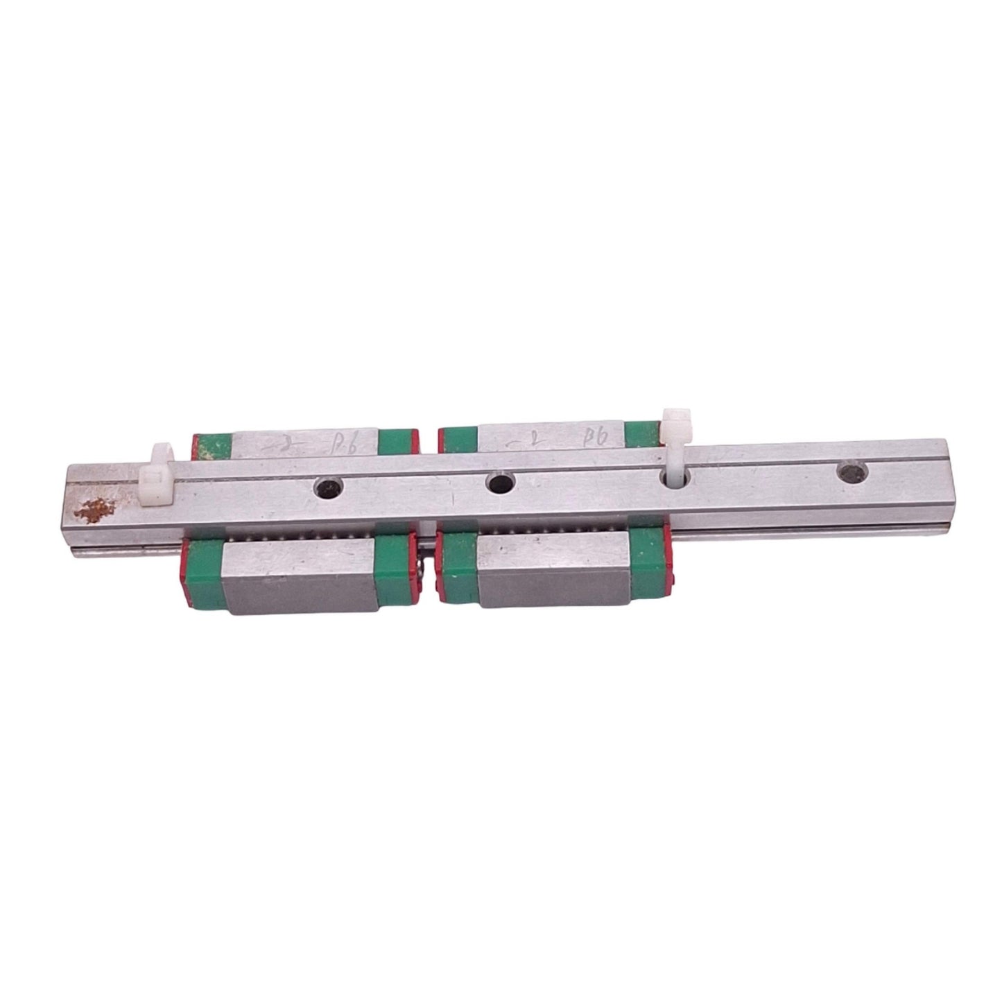 Used Hiwin MGN12C (2x) Miniature Linear Guideway Blocks w/ 12x125mm Rail, 3.92kN Max