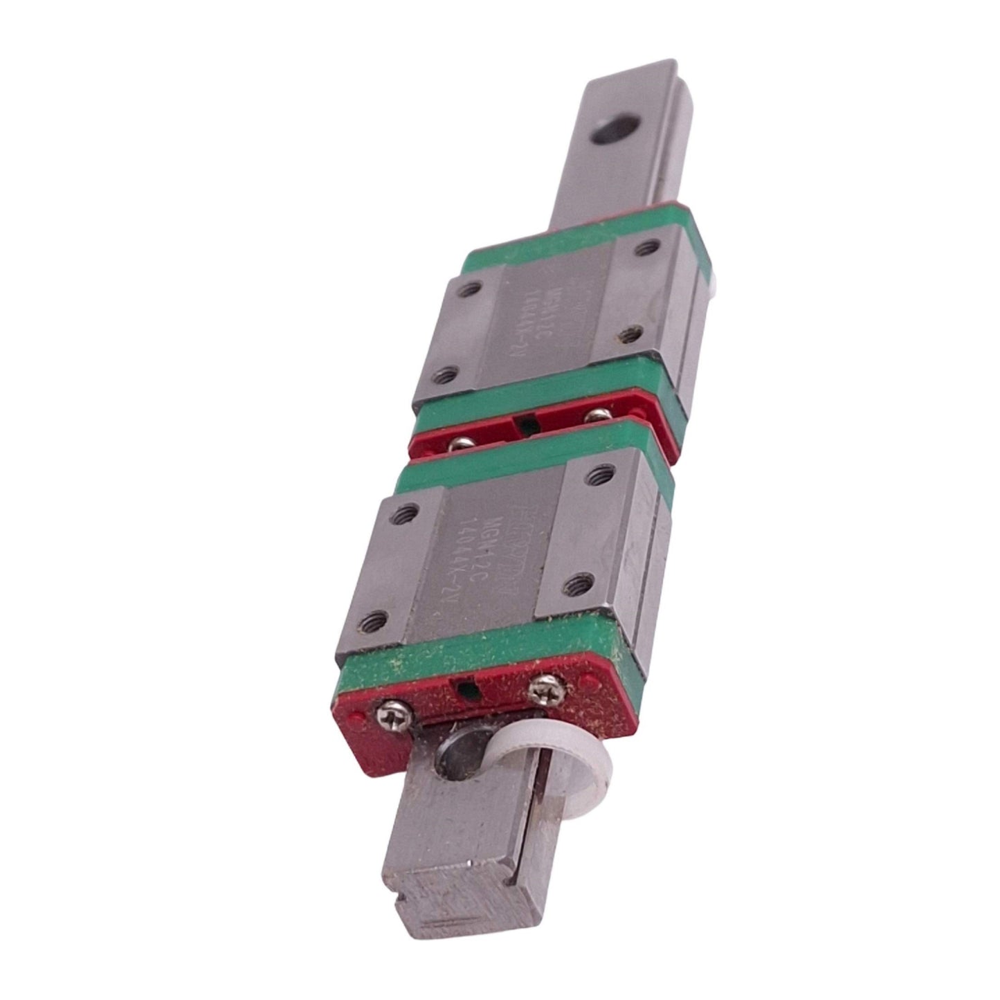 Used Hiwin MGN12C (2x) Miniature Linear Guideway Blocks w/ 12x125mm Rail, 3.92kN Max