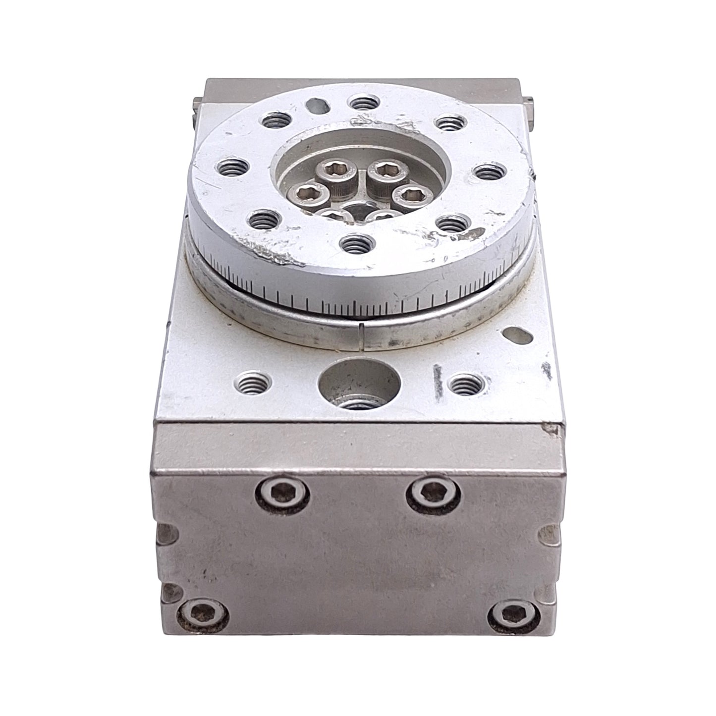 Used SMC MSQB30A Rotary Actuator Table Rack & Pinion Air Cylinder, 0-190°, G 1/8"