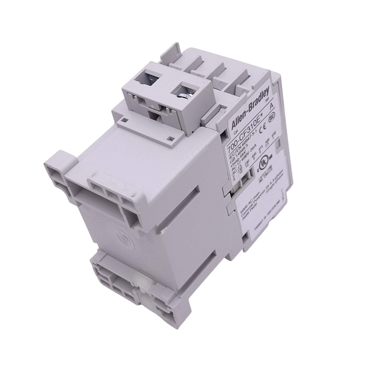 Used Allen Bradley 700-CF310EJ Contactor, 3NO 1NC, 690VAC 10A Max, 24VDC Coil