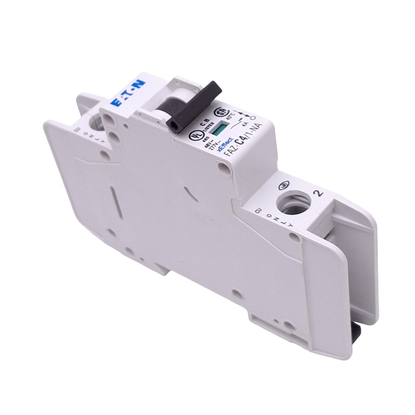 Used Eaton FAZ-C4/1-NA-SP Circuit Breaker, 1-Pole 4A, 277VAC 48VDC Max, DIN Rail
