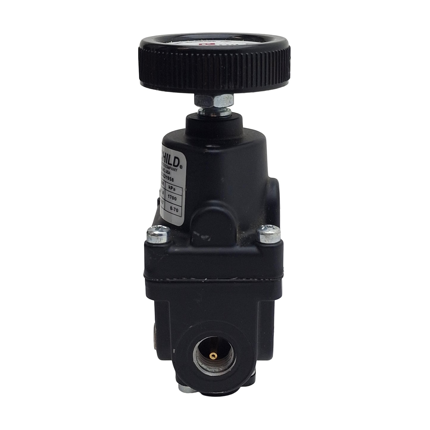 Used Fairchild 30222-Z21958 Pressure Regulator, 0-10psig Range 250psig Max, 1/4in NPT
