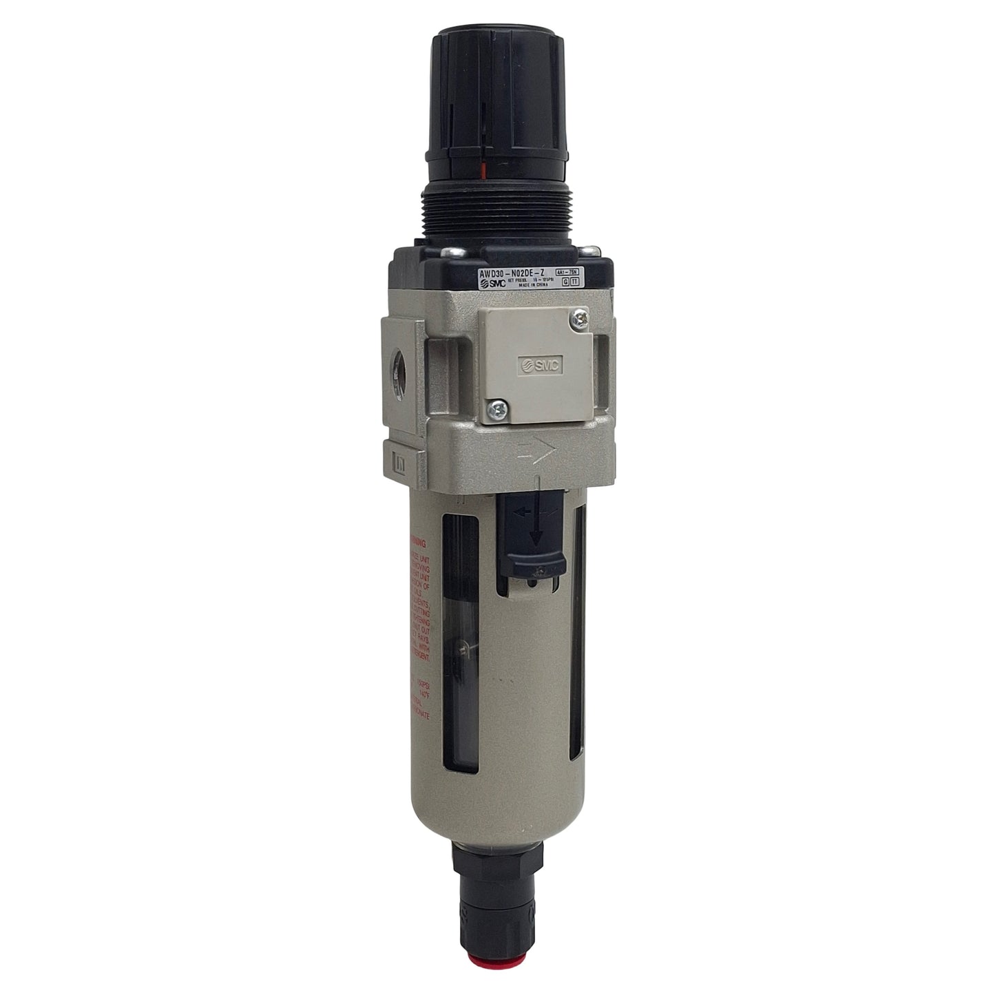 Used SMC AWD30-N02DE-Z Mist Separator Regulator, 12-125psi, 0.3µm, 1/4in NPT, ø3/8in
