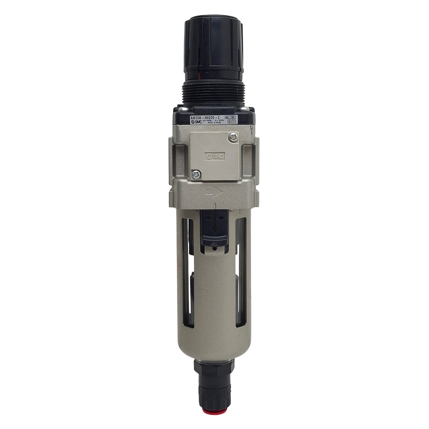 Used SMC AWD30-N02DE-Z Mist Separator Regulator, 12-125psi, 0.3µm, 1/4in NPT, ø3/8in
