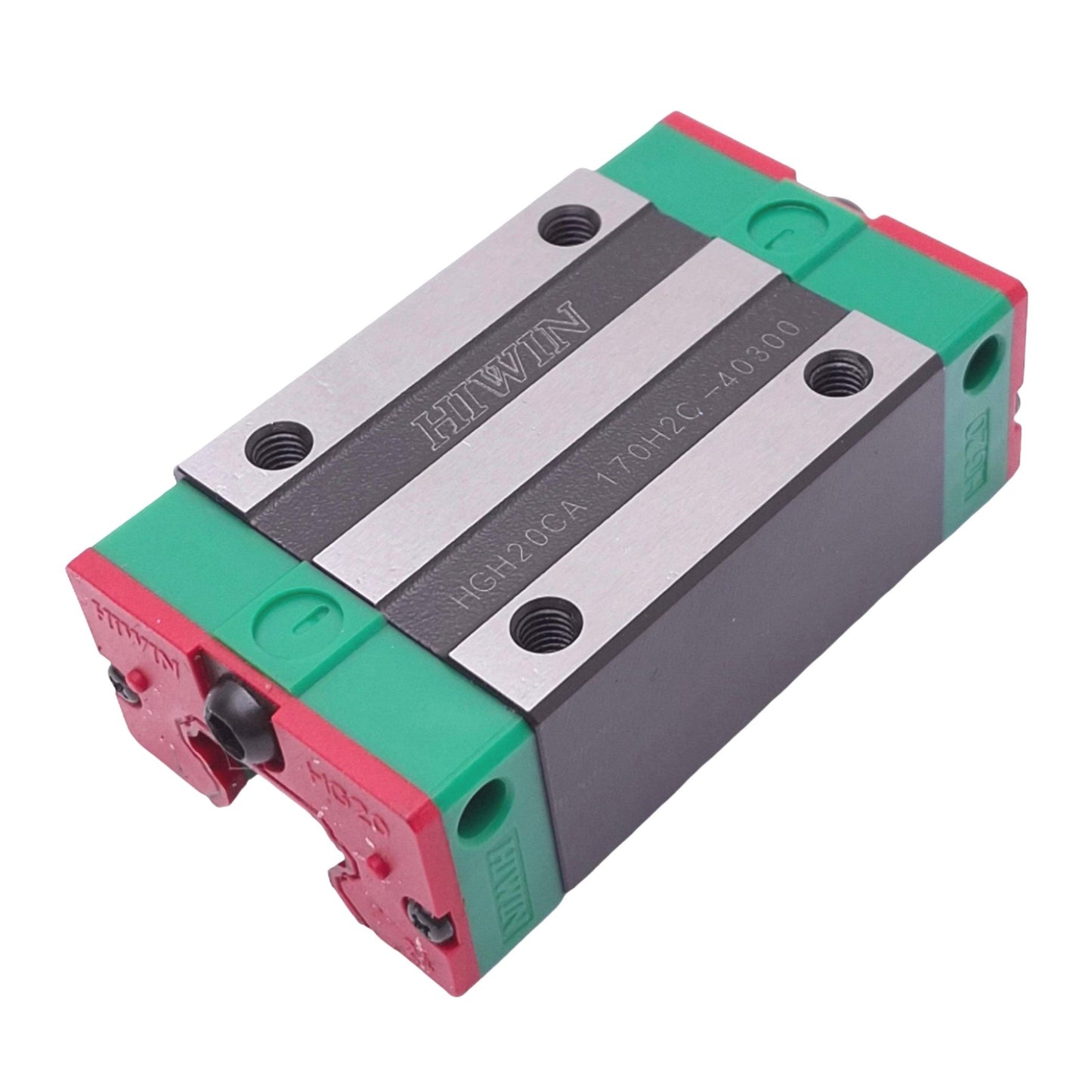 Used Hiwin HGH20CA Linear Guideway Block for 20mm Rail, 77.5x44x25.4mm, M5, 36.68kN