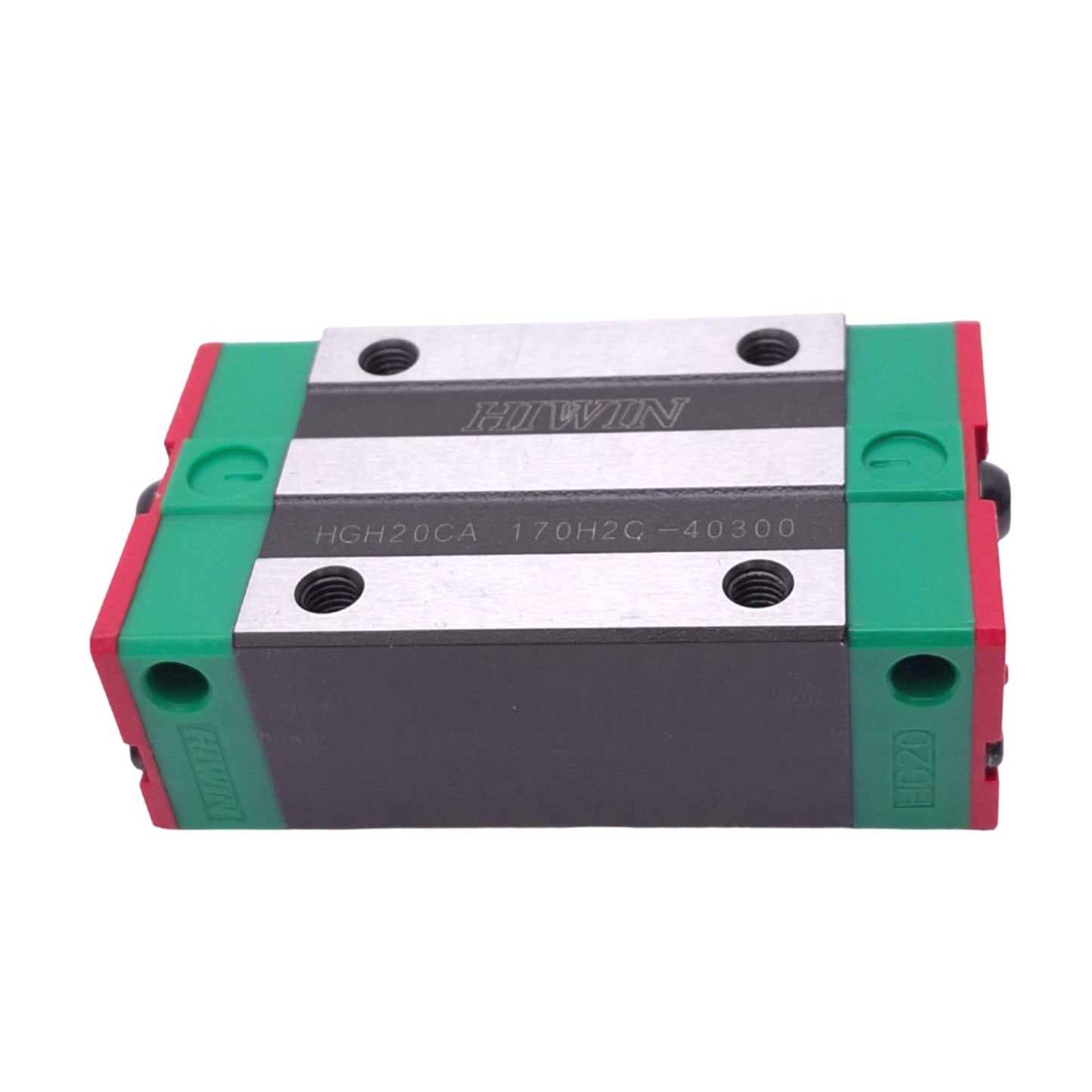 Used Hiwin HGH20CA Linear Guideway Block for 20mm Rail, 77.5x44x25.4mm, M5, 36.68kN