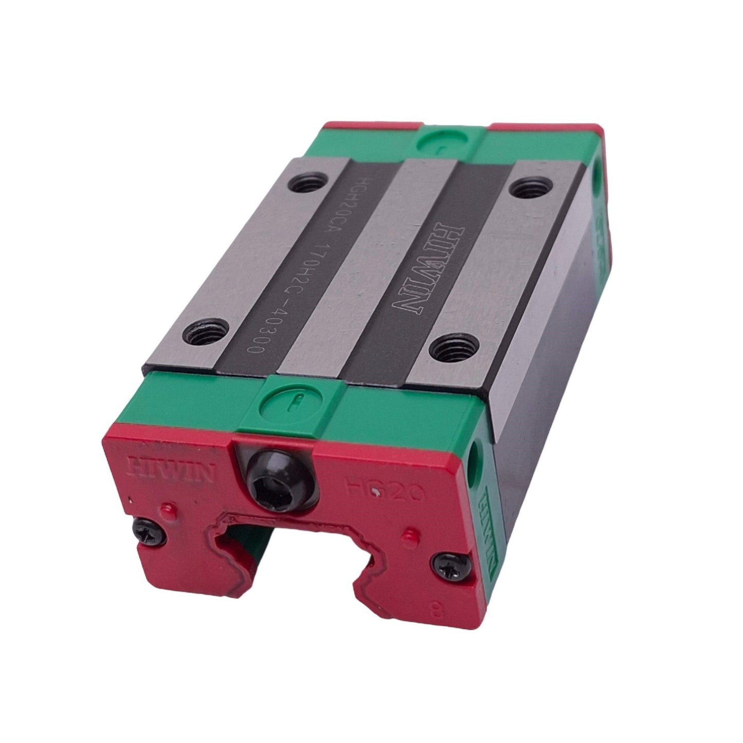 Used Hiwin HGH20CA Linear Guideway Block for 20mm Rail, 77.5x44x25.4mm, M5, 36.68kN