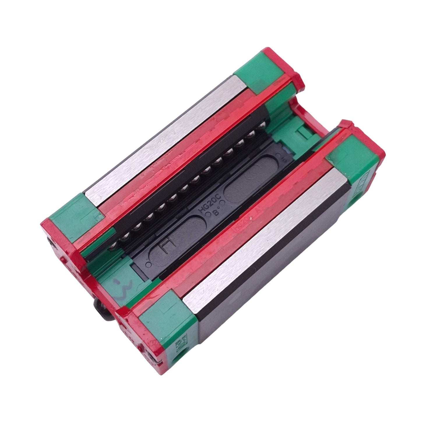 Used Hiwin HGH20CA Linear Guideway Block for 20mm Rail, 77.5x44x25.4mm, M5, 36.68kN