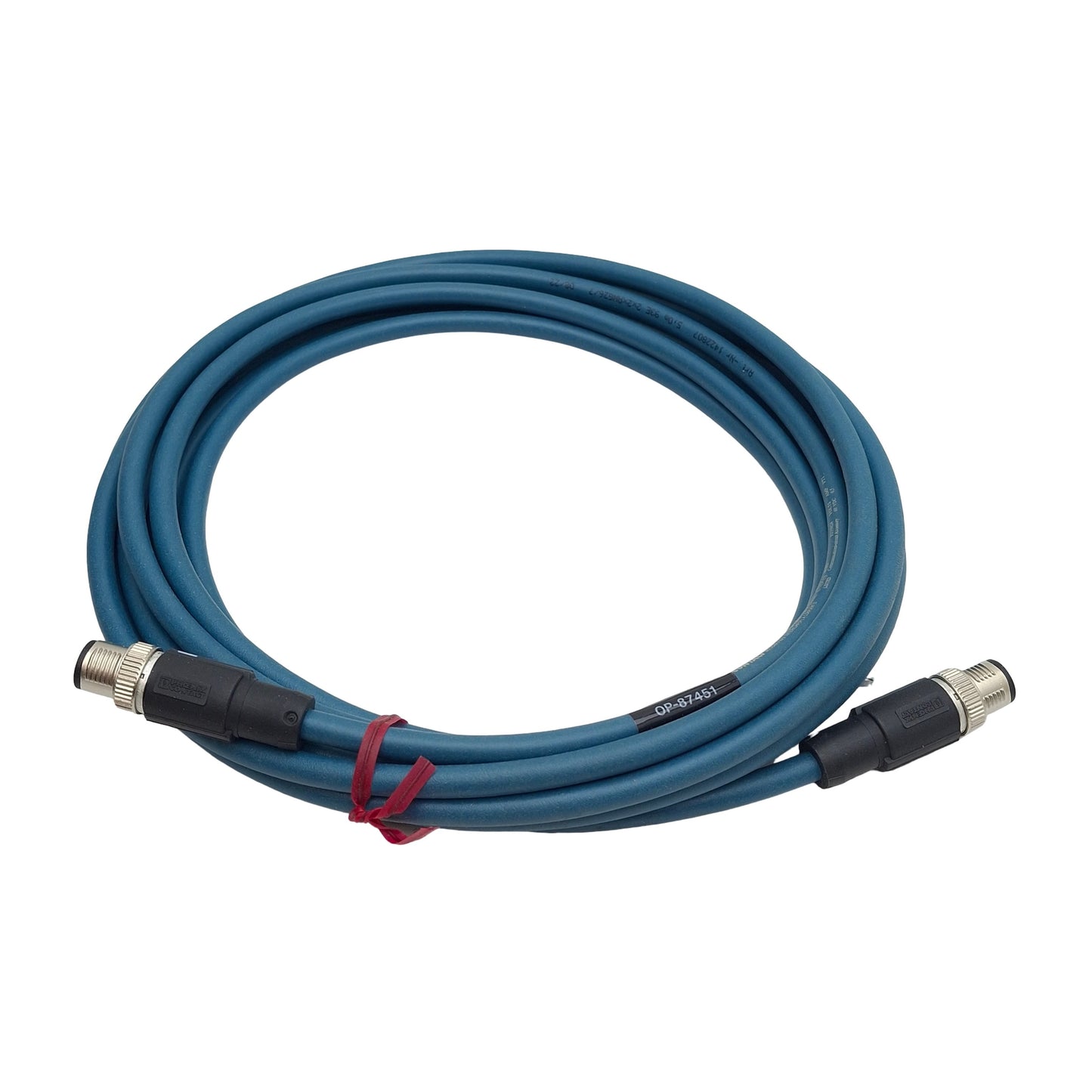New  Keyence OP-87451 NFPA79 Compliant Monitor Cable, 4-Pin M12 Male, 5m