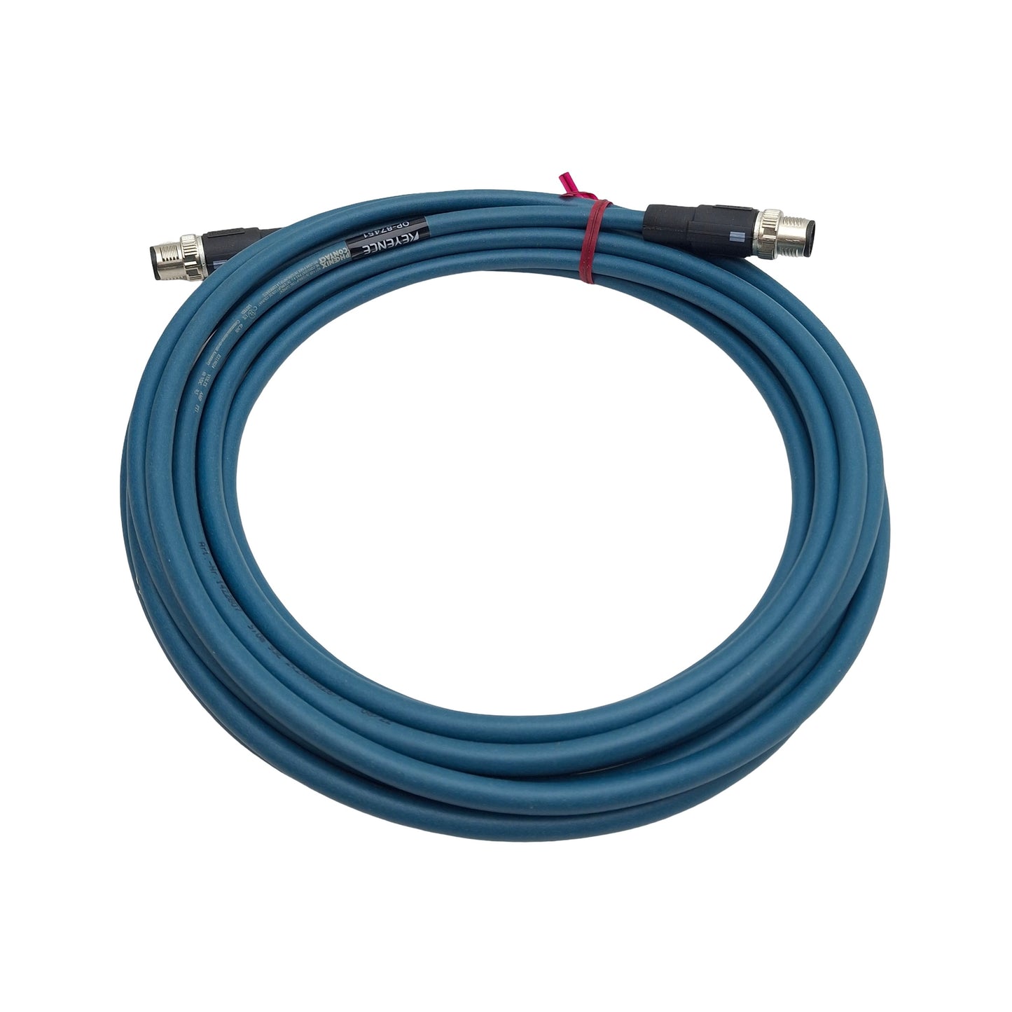 New  Keyence OP-87451 NFPA79 Compliant Monitor Cable, 4-Pin M12 Male, 5m