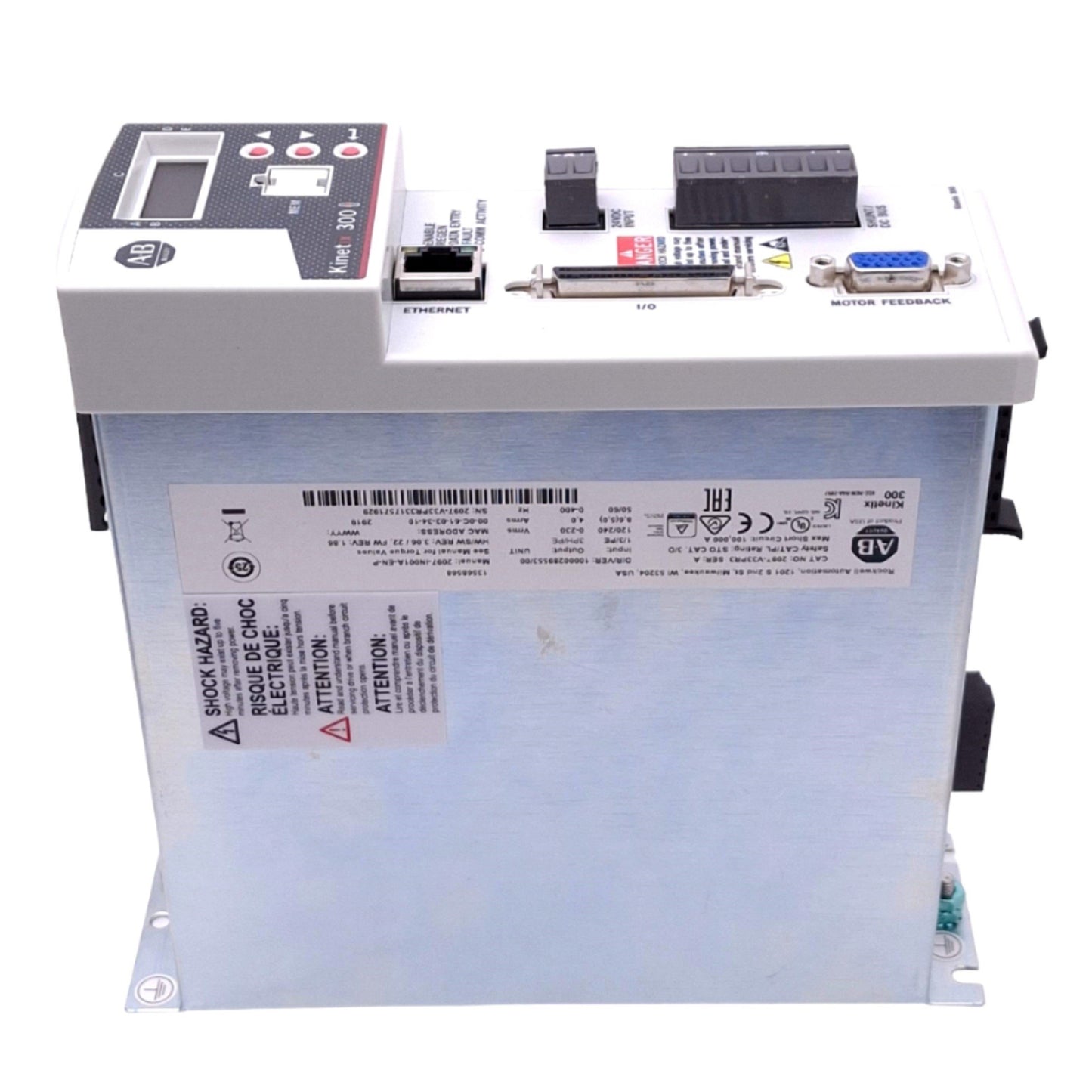 Used Allen Bradley 2097-V33PR3 Kinetix 300 Servo Drive, 3-Phase 0-230VAC 0-400Hz, 1kW