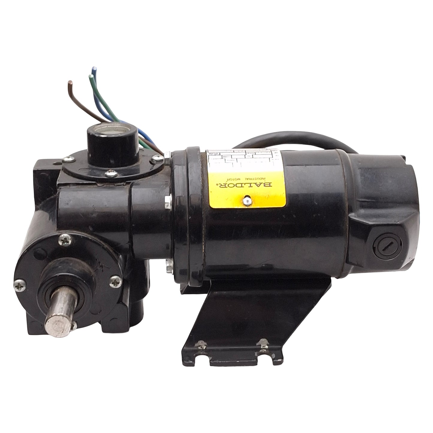 Used Baldor GP232006 DC Gearmotor, 310:1, 1/27HP 90VDC, 8.7rpm, 66lb-in, ø1/2in Shaft