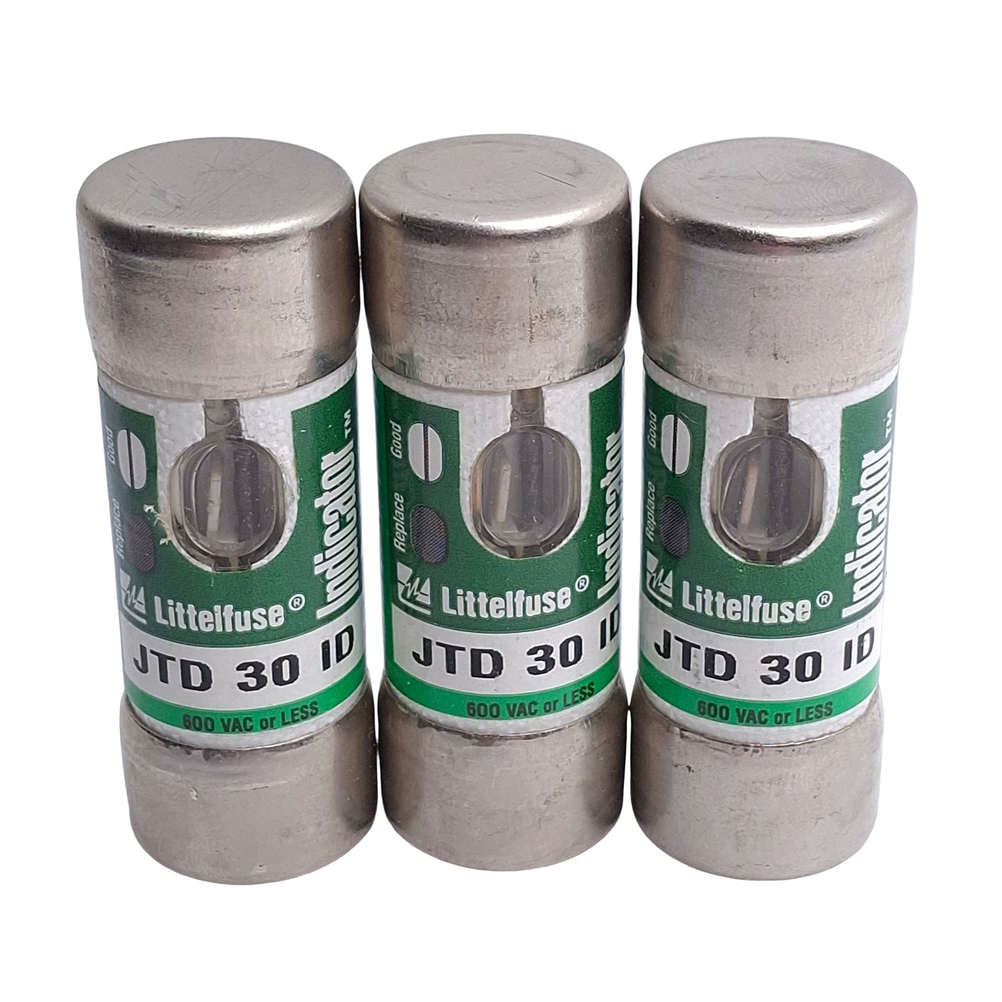 New – Open box Lot of 3 Littelfuse JTD30ID Time Delay Indicator Fuse, 30 Amps, 600V, Class J