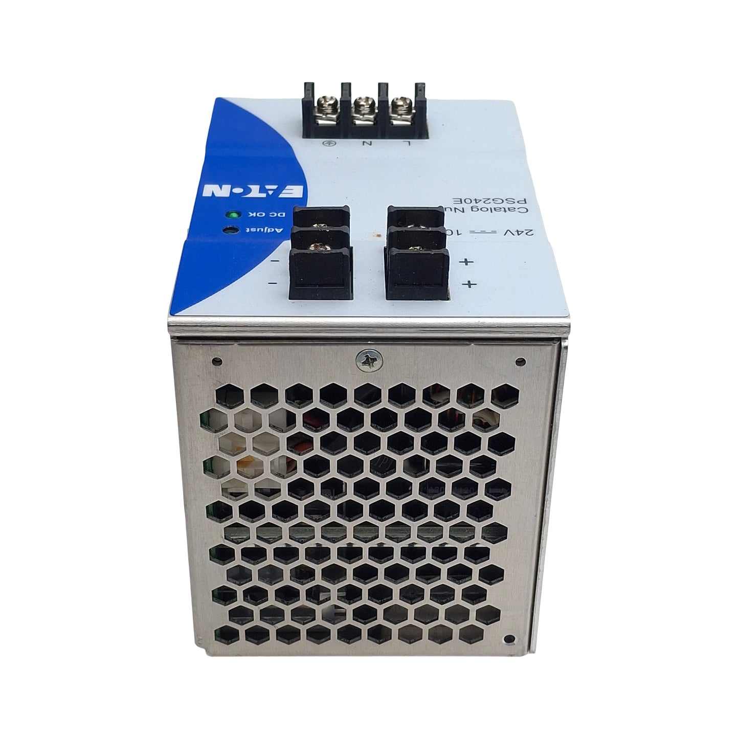 Used Eaton PSG240E Power Supply, 1-Phase, 100-240VAC In, 10A 24VDC 240W Out, DIN Rail