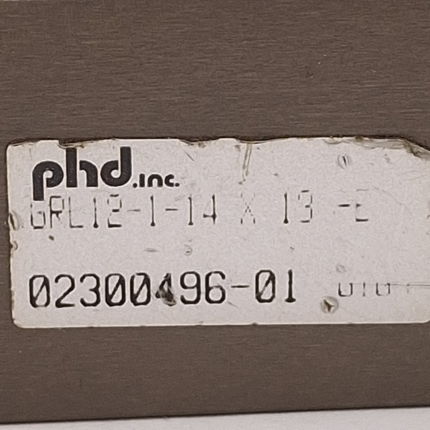 Used Phd GRL12-1-14x13-E Parallel Gripper, ø14mm Bore, 13mm Travel, 100psi, 10-32