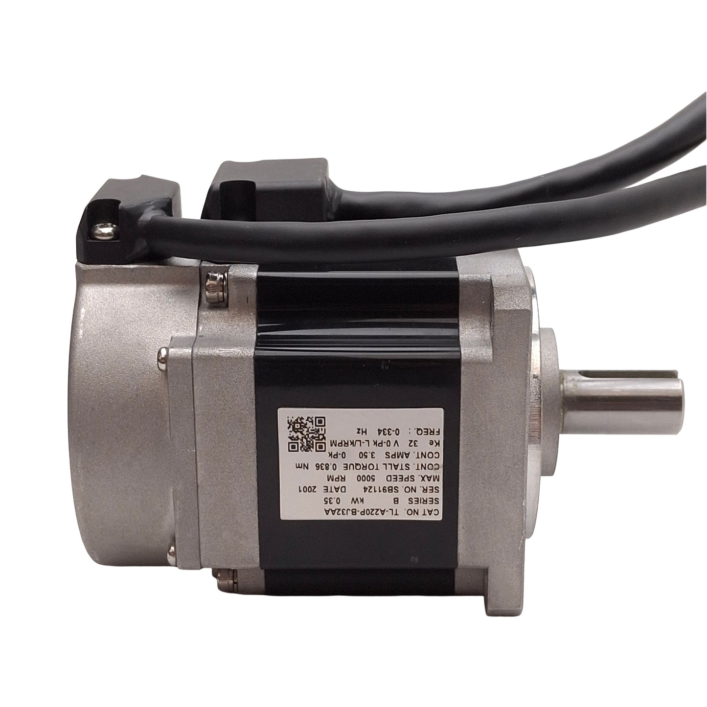 Used Allen Bradley TL-A220P-BJ32AA Knitex Servo Motor, 0.35kW, 3Ø 230VAC, 5000rpm