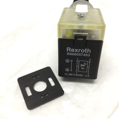 New – Open box Bosch Rexroth R90057453 Plug-In Connector, 3-Pole (2+PE) Z55L, 12-240V AC/DC 4A