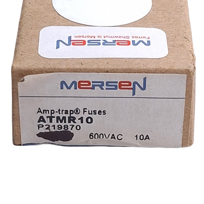 New Lot of 3 Mersen ATMR10 Fast Acting Fuses, 10 Amps, 600VAC, Class CC