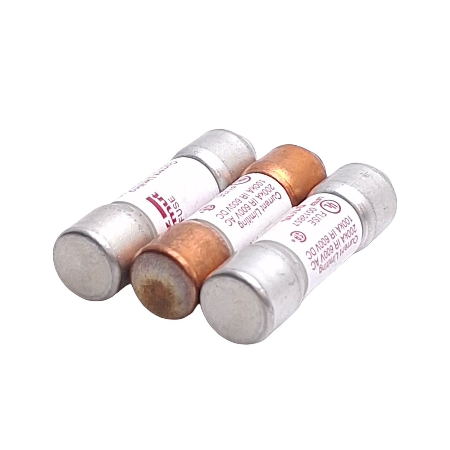 New Lot of 3 Mersen ATMR10 Fast Acting Fuses, 10 Amps, 600VAC, Class CC
