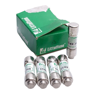 New Lot of 5 Littelfuse CCMR30A Time Delay Fuses, 30 Amps, 600VAC, Class CC