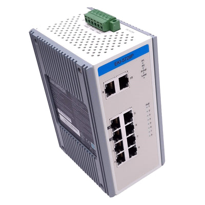 Used Advantech EKI-5729P-AE Ethernet Switch, 10-Channel, Gigabit PoE, 12-24VDC