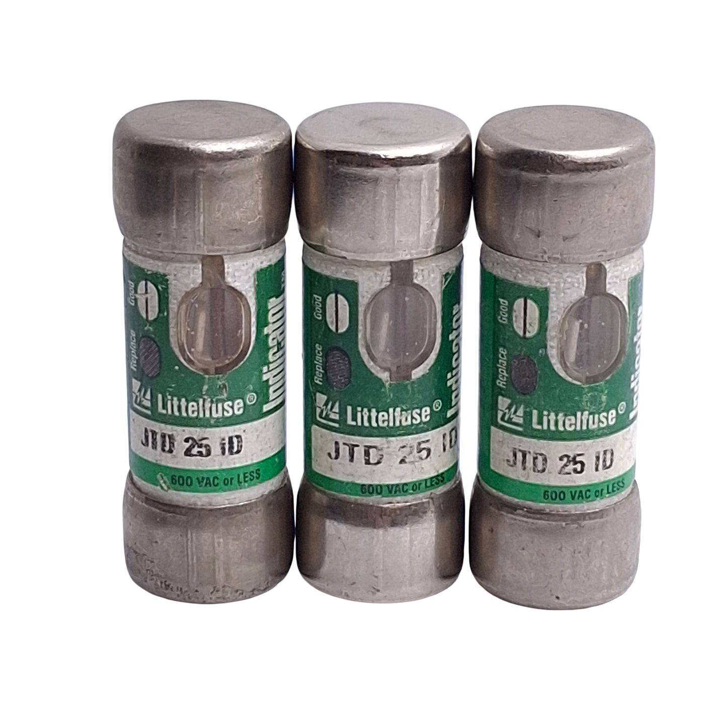 New – Open box Lot of 3 Littelfuse JTD25ID Time Delay Indicator Fuse, 25 Amps, 600VAC, Class J