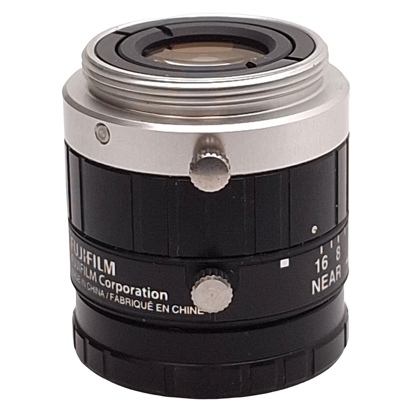Used Fujinon HF16HA-1B Machine Vision Lens, 100mm WD, 1:1.4/16mm, M25.5x0.5, C-Mount