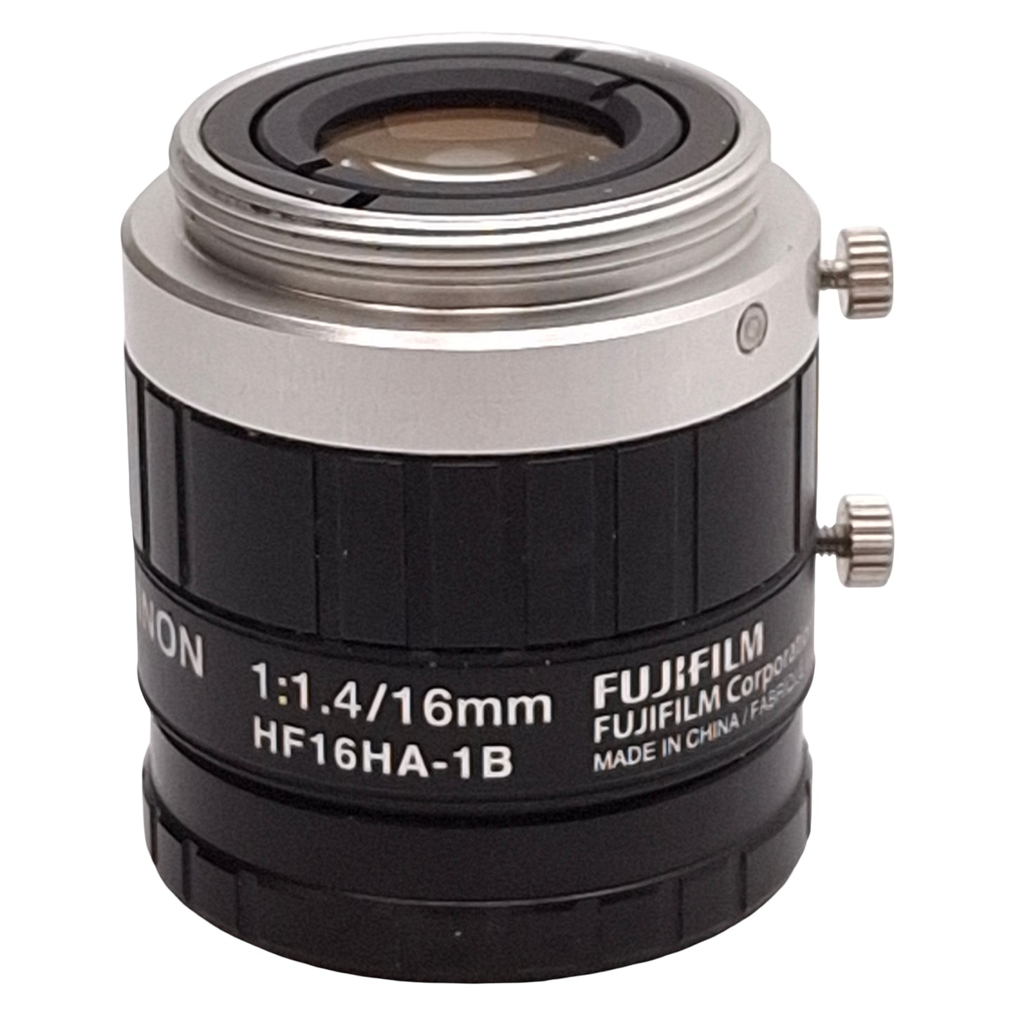 Used Fujinon HF16HA-1B Machine Vision Lens, 100mm WD, 1:1.4/16mm, M25.5x0.5, C-Mount