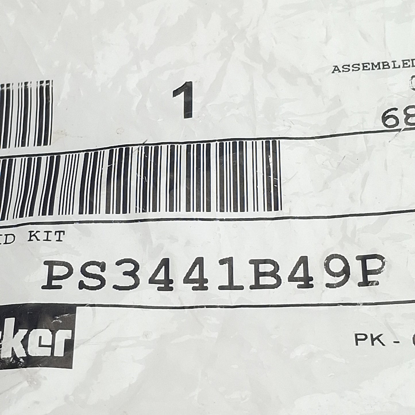 New Parker PS3441B49P Plug-In Solenoid Operator, 15mm, 145psi Max, 1.2W 24VDC Coil
