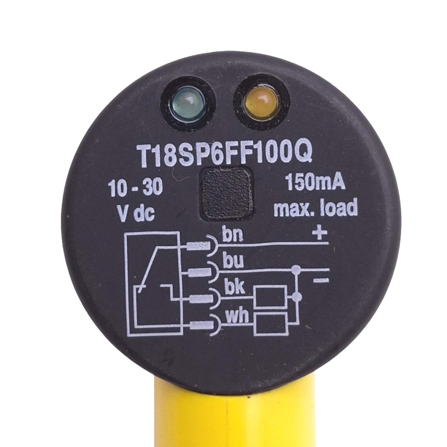 Used Banner T18SP6FF100Q Photoelectric Sensor, 4-P M12, PNP Out, 10-30VDC, 150mA Max