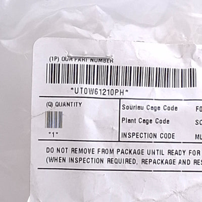 New Eaton UT0W61210PH Souriau Cable Mount Mil Spec Circular Connector, 12-10 Shell